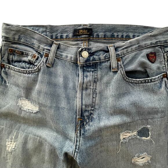 Women's Polo Ralph Lauren Patchwork Jeans - Avery Boyfriend - PRL '67 - Size 27 - Picture 4 of 6